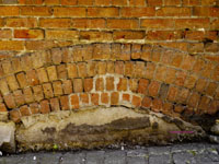 sealed brick cellar door