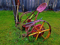 antique farm plow