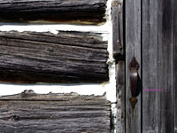 pioneer cabin door detail