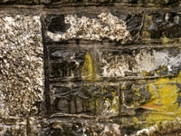 wet stone fountain wall